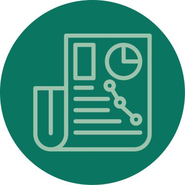 Bir belge simgesinin vektör illüstrasyonu