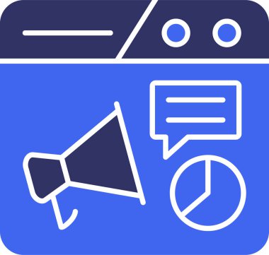 Konuşmacı. Web simgesi basit illüstrasyon