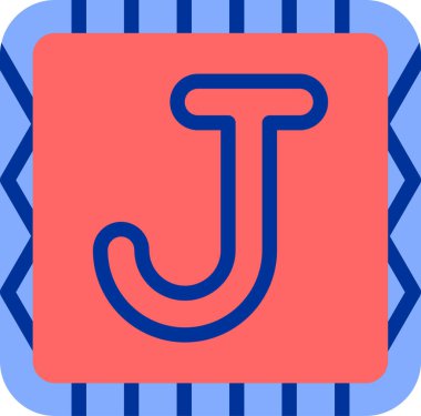 Tek bir harf simgesinin vektör illüstrasyonu