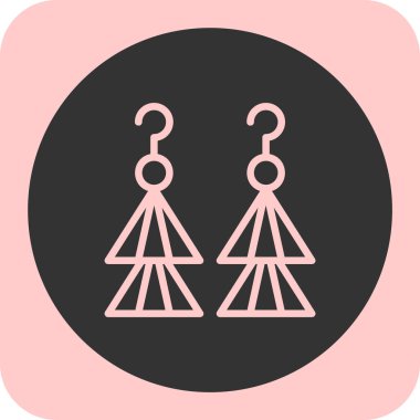 vektör küpe simgesi illüstrasyonu