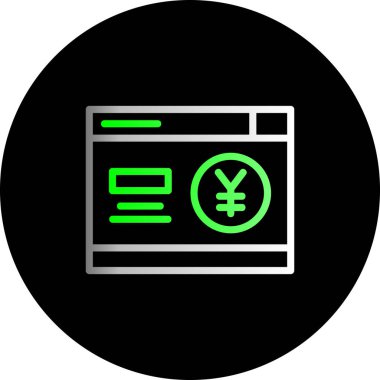 yen. Web simgesi basit illüstrasyon