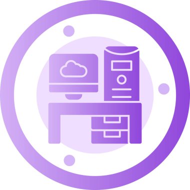 Veri merkezi. Web simgesi vektör illüstrasyonu