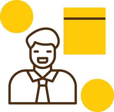 İş adamı simgesi vektör illüstrasyonu