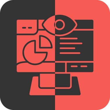 Web simgesi. Veri analizinin vektör illüstrasyonu