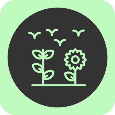 güzel bahçe vektör simgesi