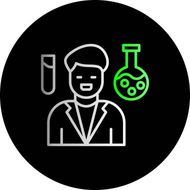 Bilim adamı simgesinin vektör çizimi