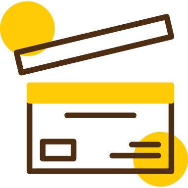 Nakit kredi kartı simgesi - taslak biçimi