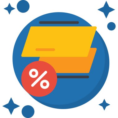 Alışveriş indirimi simgesi vektör illüstrasyonu