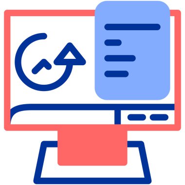 Bilgisayar. Web simgesi basit illüstrasyon