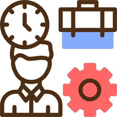 Saat simgesi, vektör illüstrasyonu