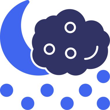 Gece simgesinin vektör illüstrasyonu