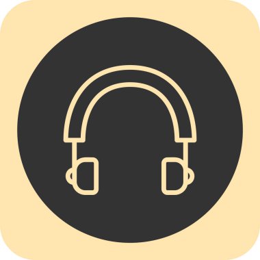 Modern kulaklık simge vektör çizim