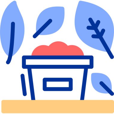 Ağaclı bir sepetin vektör çizimi