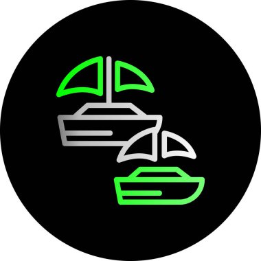 Bir gemi simgesinin vektör çizimi