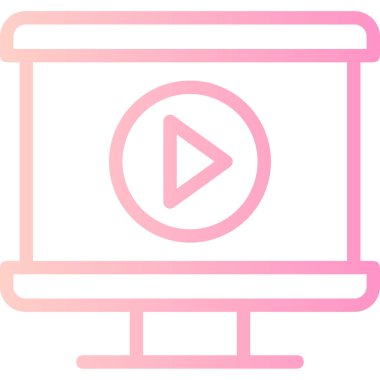 video. Web simgesi basit illüstrasyon