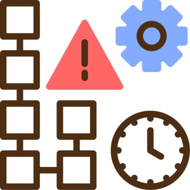 Saat simgesi vektör illüstrasyonu