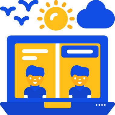 Bulut hesaplama ağı simgesi - taslak biçimi