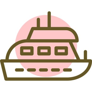 Gemi. Web simgesi basit illüstrasyon