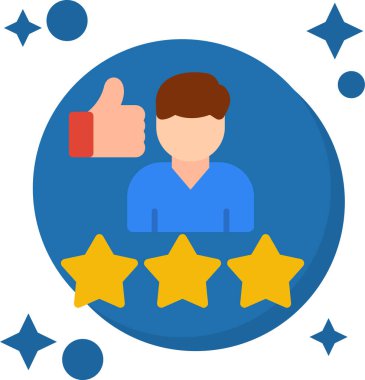 Müşteri derecelendirme vektörü simgesi