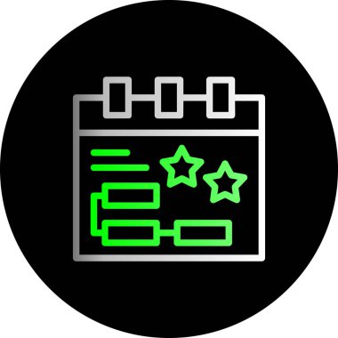 Benzersiz takvim vektör simgesi