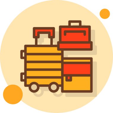 bagaj. Web simgesi basit illüstrasyon