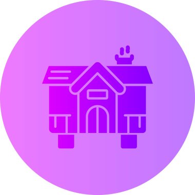 Moda Biçimli Ev Simgesi İzole Arkaplan