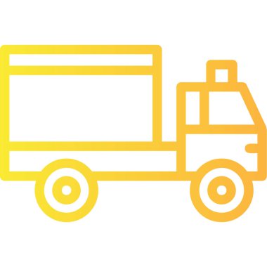 dağıtım kamyonu ikonu vektör çizimi