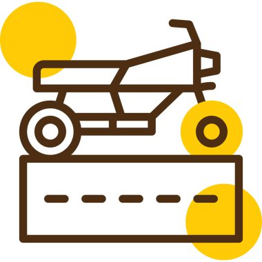 Bir araba simgesinin vektör illüstrasyonu