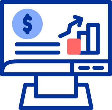 çevrimiçi para simgesi basit tasarım vektörü çizimi