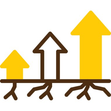 Büyüme. Web simgesi basit illüstrasyon