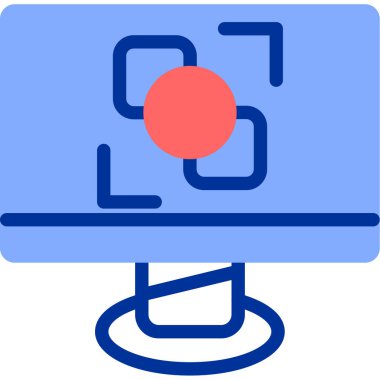 Bir bilgisayar simgesinin vektör illüstrasyonu