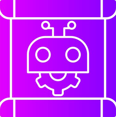 Robot simgesinin vektör illüstrasyonu