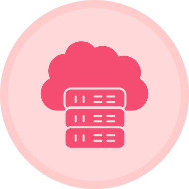 Modern bulut simgesinin vektör illüstrasyonu