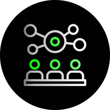 Veri analizlerinin vektör illüstrasyon simgesi