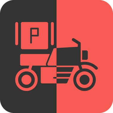 Bir kamyon simgesinin vektör çizimi