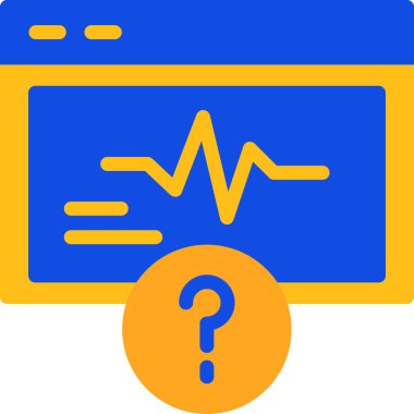 Monitör. Web simgesi basit illüstrasyon