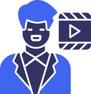 Film. Web simgesi basit illüstrasyon