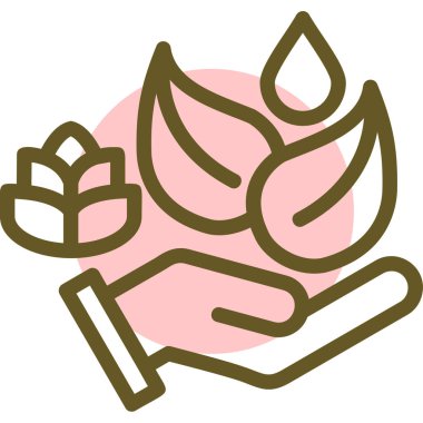 Bitki. Web simgesi basit illüstrasyon