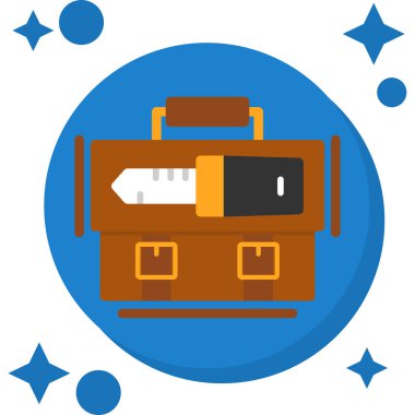 bavul seyahat tatil simgesi düz stil