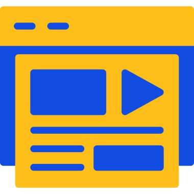 Bilgisayar monitörü web simgesi, vektör illüstrasyonu