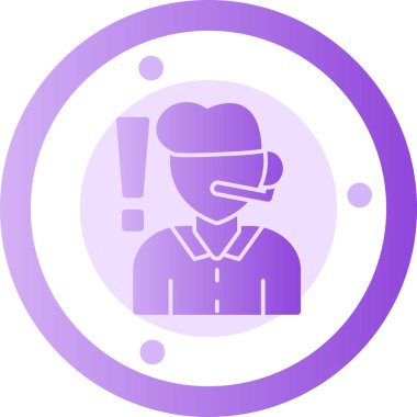 Sanal gerçeklik simgesiyle maske takan bir kadının vektör çizimi