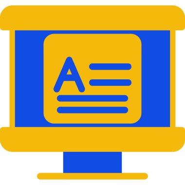 Belge. Web simgesi basit illüstrasyon