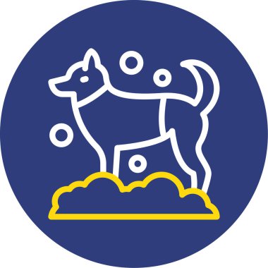 Köpek simgesinin vektör illüstrasyonu