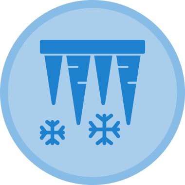 Kış kar simgesi, vektör illüstrasyonu