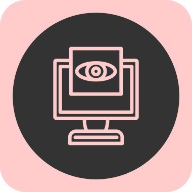 Web simgesi. Gözün vektör illüstrasyonu