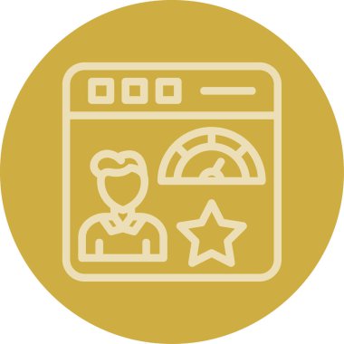 Bir yıldız simgesinin vektör illüstrasyonu