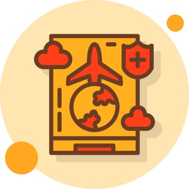 seyahat düz simge vektör illüstrasyonu