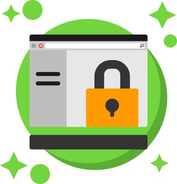 Web güvenlik tasarımı. İnternet koruma simgesi. izole resim