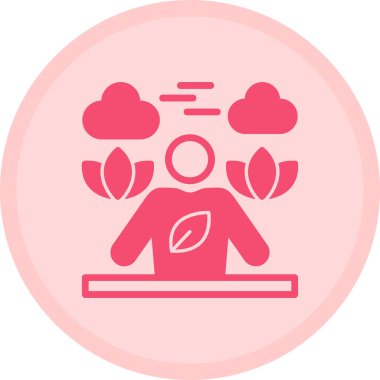 Bir bitki simgesinin vektör illüstrasyonu