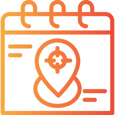 Bir harita simgesinin vektör illüstrasyonu